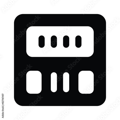 Get this amazing icon of weight machine, weight scale vector design