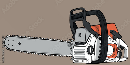 Illustration of chainsaw