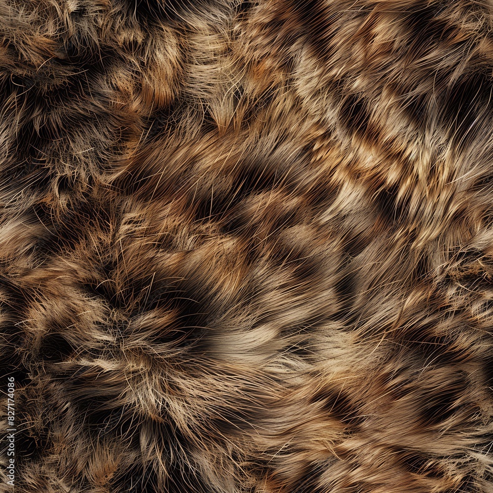 Detailed view of a wild animal's fluffy fur, capturing the intricate details and natural color gradations for wildlife documentaries Detailed view of a wild animal's fluffy fur, capturing the intricate details and natural color gradations for wildlife documentaries