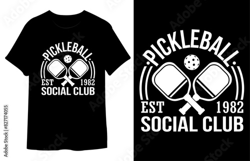 Pickleball T-Shirt Design. Best Typography Vector T shirt Design.