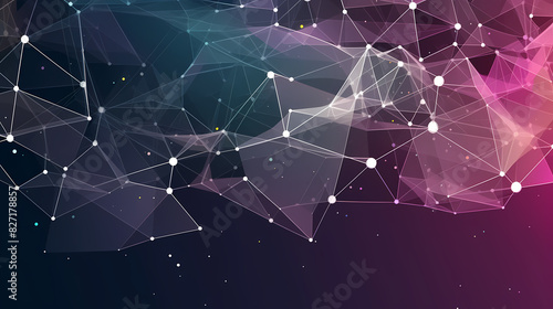Modern scientific background with hexagons lines vector image