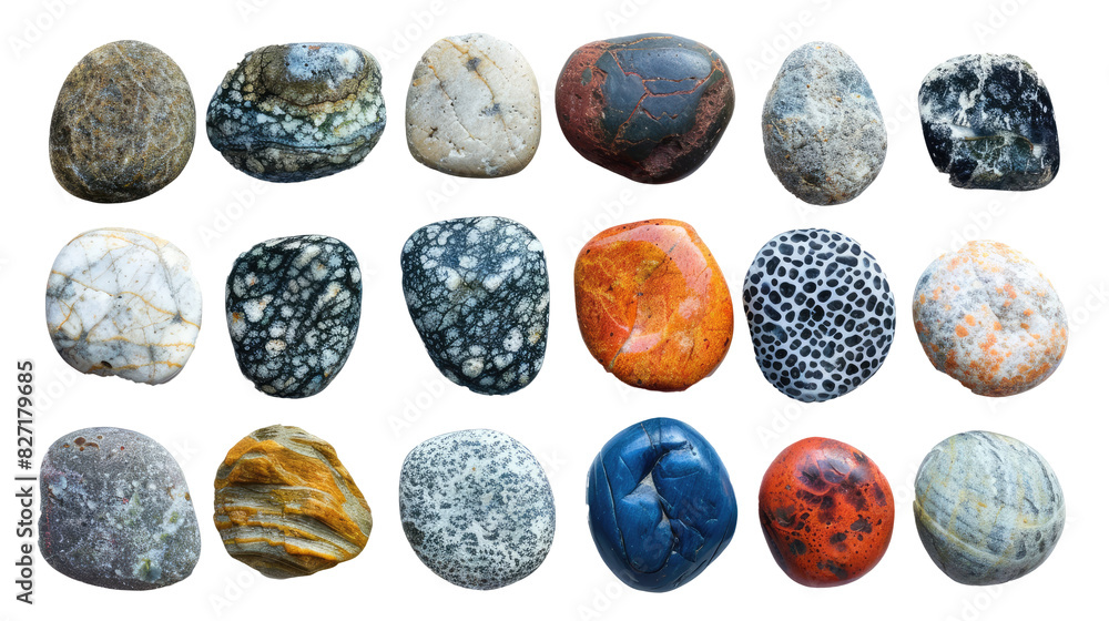 collection of pebble stone cutout png isolated on white or transparent background collection of pebble stone cutout png isolated on white or transparent background