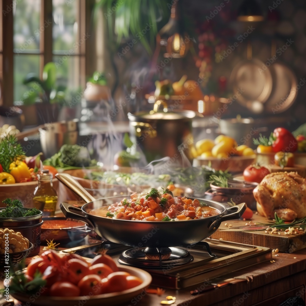 Fototapeta premium Fusion Cuisine Combining elements of different culinary traditions