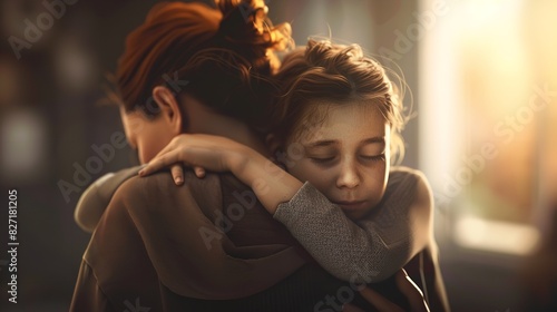  Tender Digital Artwork of a Mother and Child photo