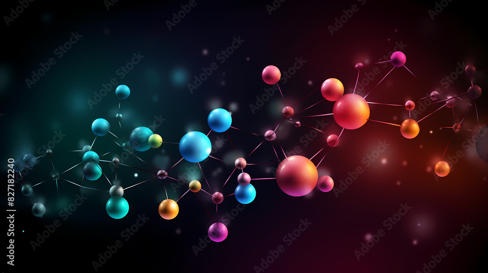 Abstract background with plexus effect scientific vector image Abstract background with plexus effect scientific vector image