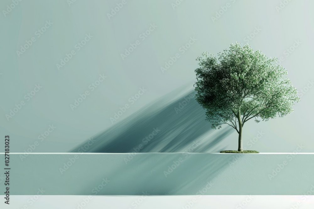 growing tree flat design front view prosperity theme 3D render Monochromatic Color Scheme growing tree flat design front view prosperity theme 3D render Monochromatic Color Scheme