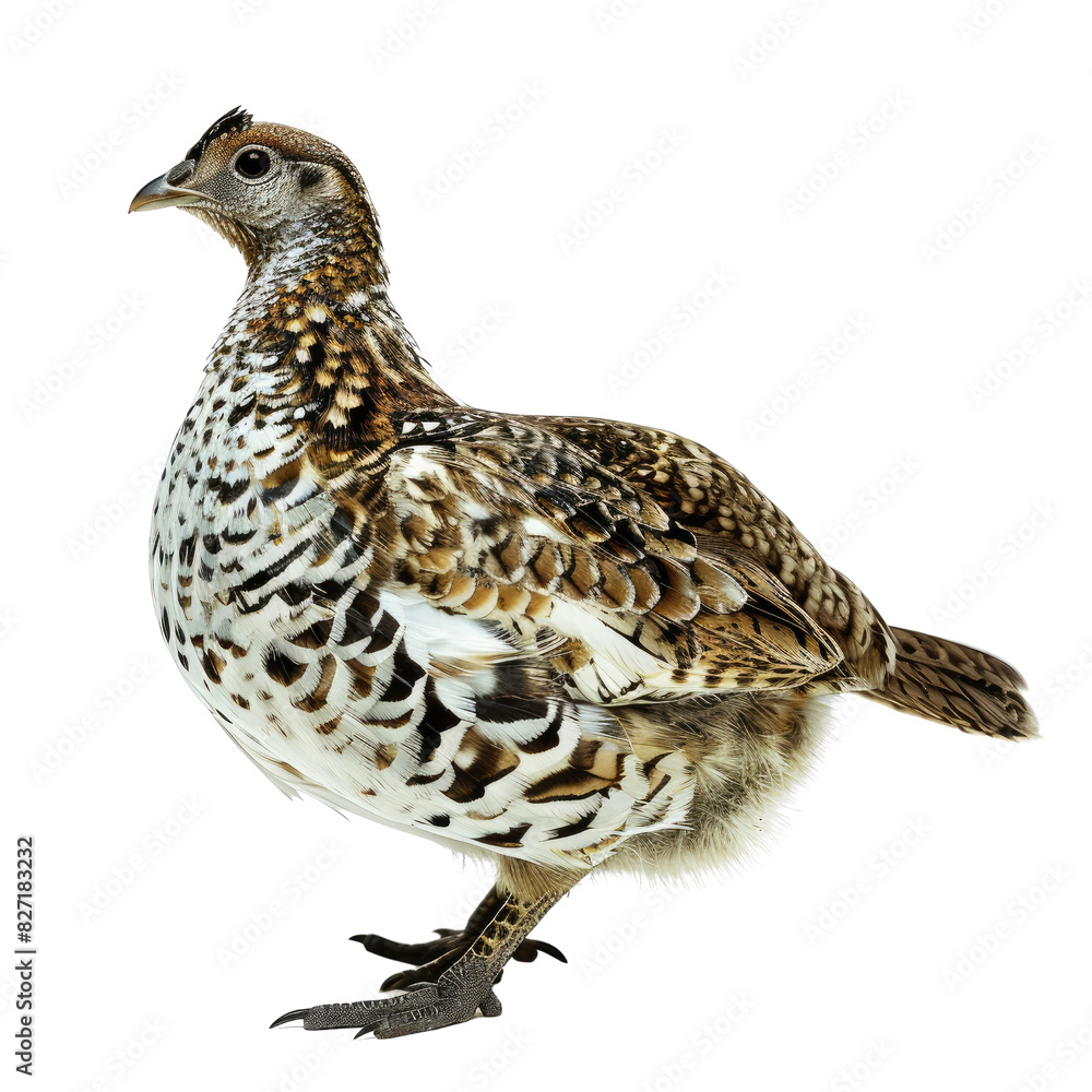 Fototapeta premium Side View of a Ruffed Grouse