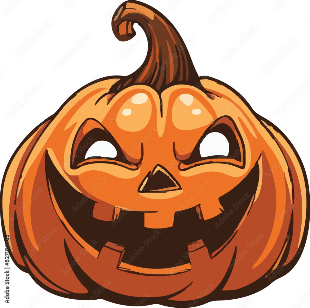 Fototapeta premium Scary Halloween pumpkin face