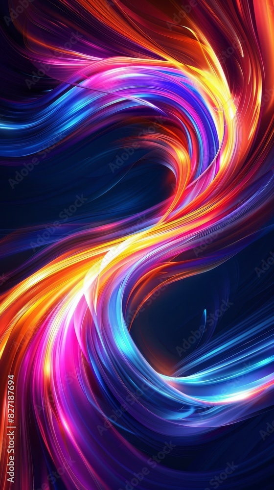 Fototapeta premium Colorful Abstract Wavy Gradient