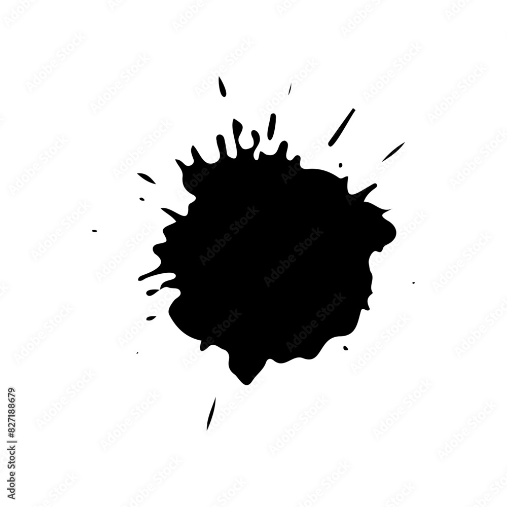Black splash ink silhouette vector Black splash ink silhouette vector