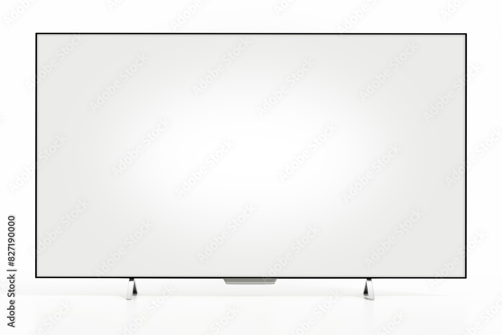 Smart TV with fictitious user interface isolated on white background. 3D illustration Smart TV with fictitious user interface isolated on white background. 3D illustration