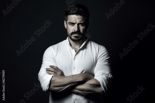 Portrait of confindent man, with arms crossed photo