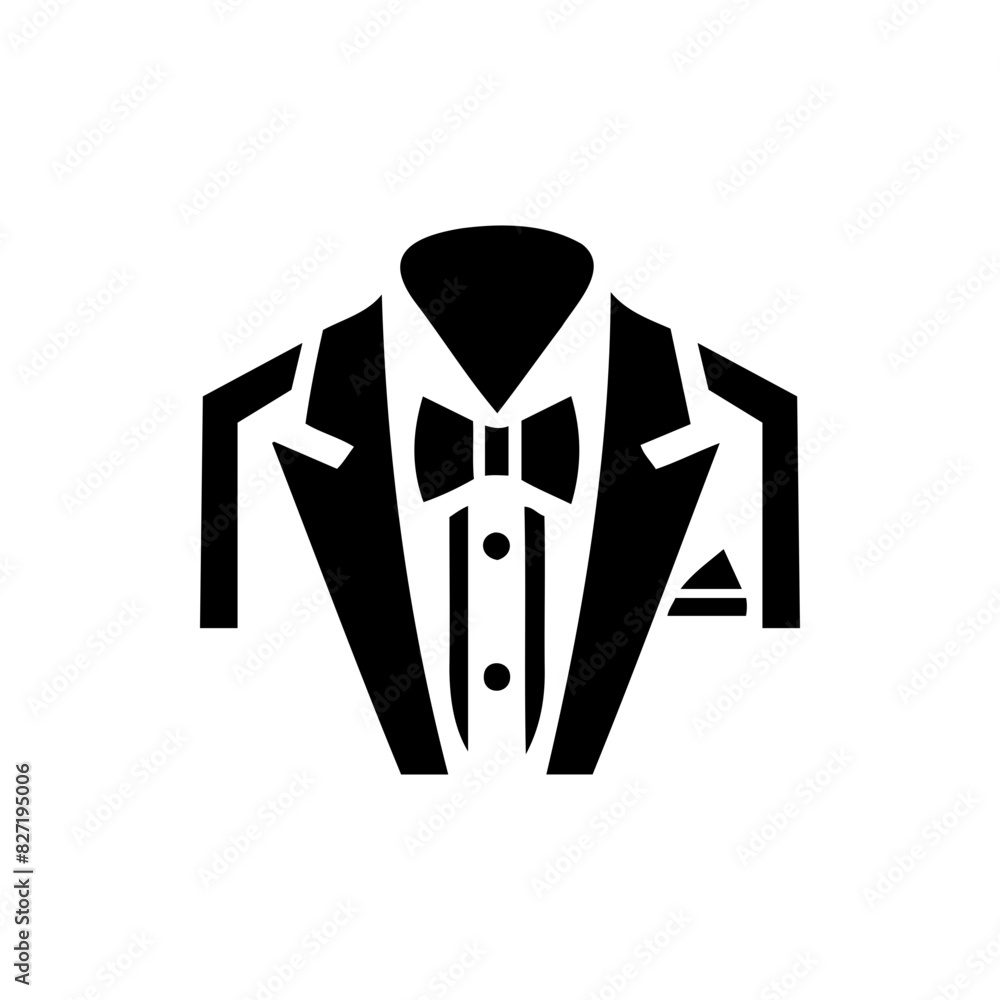 Vector silhouette of a tuxedo for a formal event. simple design Vector silhouette of a tuxedo for a formal event. simple design