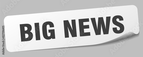 big news sticker. big news label