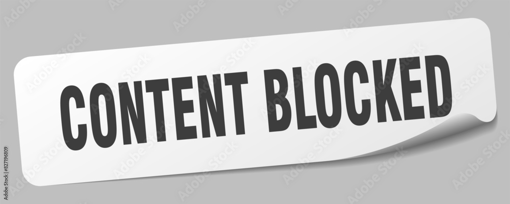 content blocked sticker. content blocked label content blocked sticker. content blocked label