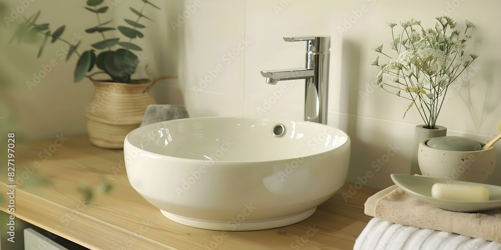 Organized Bathroom Sink Area Ready for Use and Cleaning. Concept Bathroom Organization, Sink Cleaning, Storage Solutions, Decluttering, Hygiene Maintenance Organized Bathroom Sink Area Ready for Use and Cleaning. Concept Bathroom Organization, Sink Cleaning, Storage Solutions, Decluttering, Hygiene Maintenance