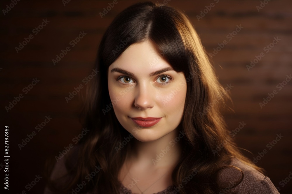 close up portrait of pretty woman model on brown background. close up portrait of pretty woman model on brown background.