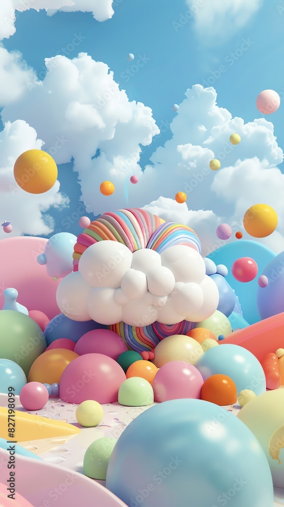 14 model of a cloud icon in a colorful illustration 14 model of a cloud icon in a colorful illustration