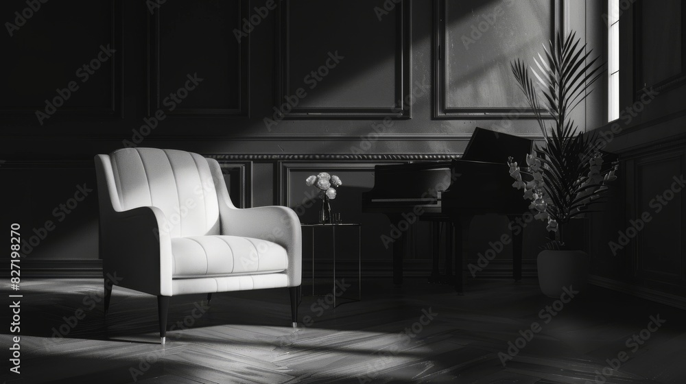 Obraz premium Monochrome Sophistication Black and white background for a classy touch