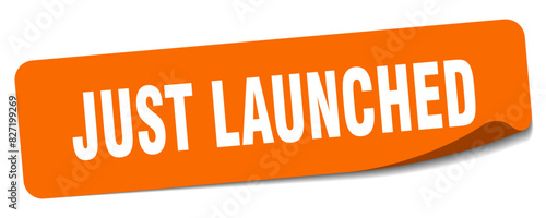 just launched sticker. just launched label