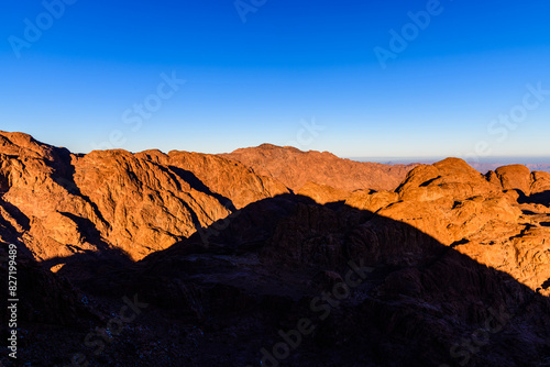 Sunrise at the mount Sinai. Sinai peninsula  Egypt