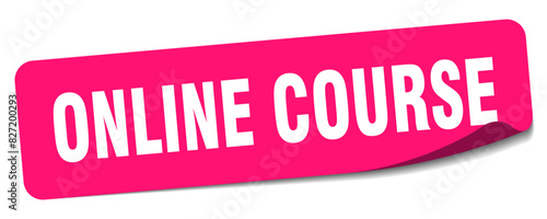 online course sticker. online course label