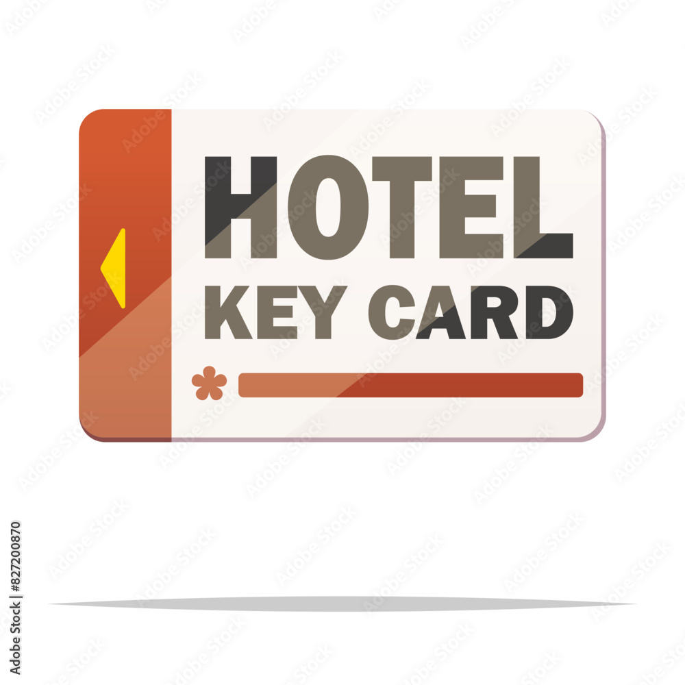 Hotel key card vector isolated illustration Hotel key card vector isolated illustration