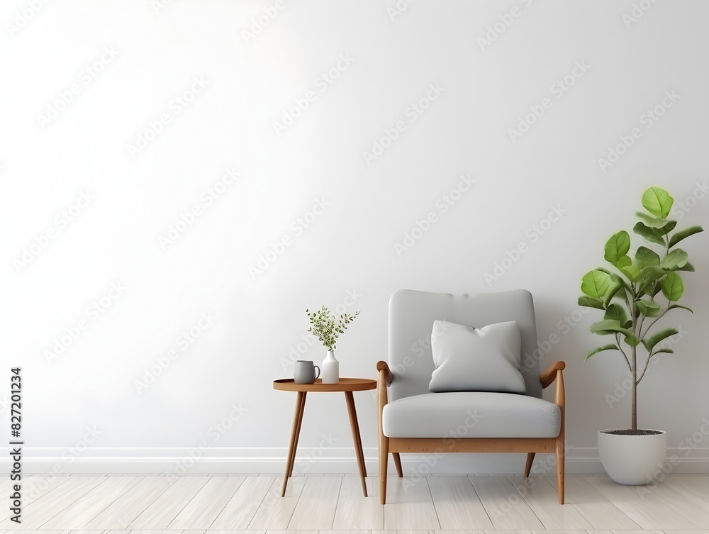 Cozy Minimal Living Space with Wooden Accents and Neutral Tones Cozy Minimal Living Space with Wooden Accents and Neutral Tones