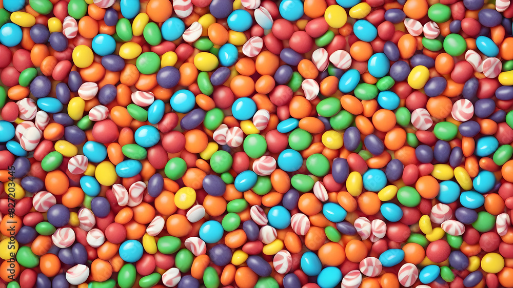 Colorful candies flying on the background, Generative AI Colorful candies flying on the background, Generative AI
