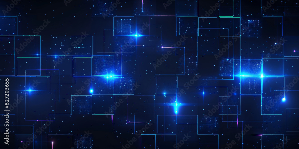 Digital neon grid with glowing blue and pink squares in a futuristic cyber environment
Digital neon grid with glowing blue and pink squares in a futuristic cyber environment