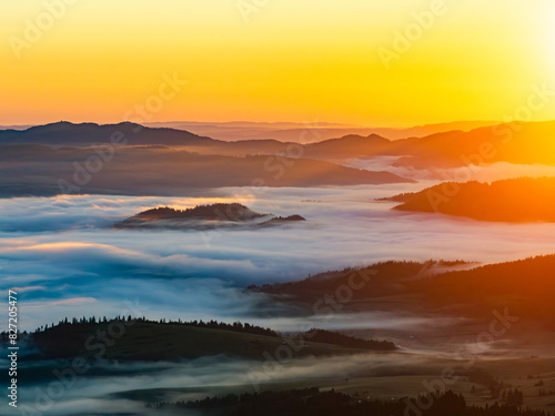 Foggy mountains