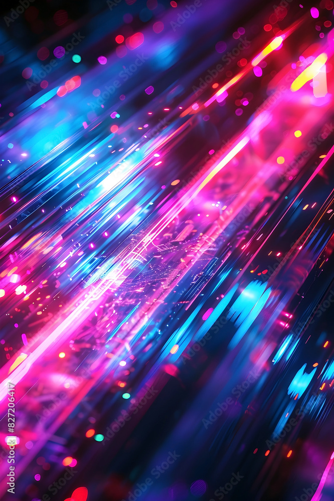 Dazzling Neon Flashes in a Futuristic Landscape with Glitching Textures and Pulsing Light Beams Dazzling Neon Flashes in a Futuristic Landscape with Glitching Textures and Pulsing Light Beams
