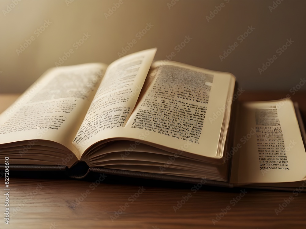 Obraz premium book closeup, open book, copy space