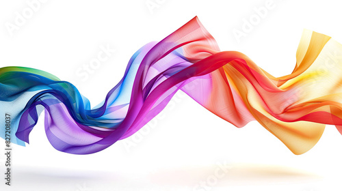 Colorful Abstract Smoke on White Background
