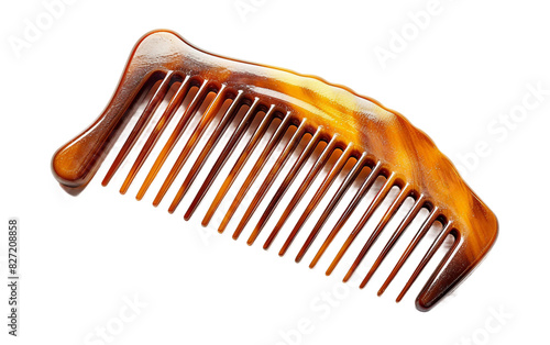 Detangling Comb Curly Hair Isolated On Transparent Background PNG.