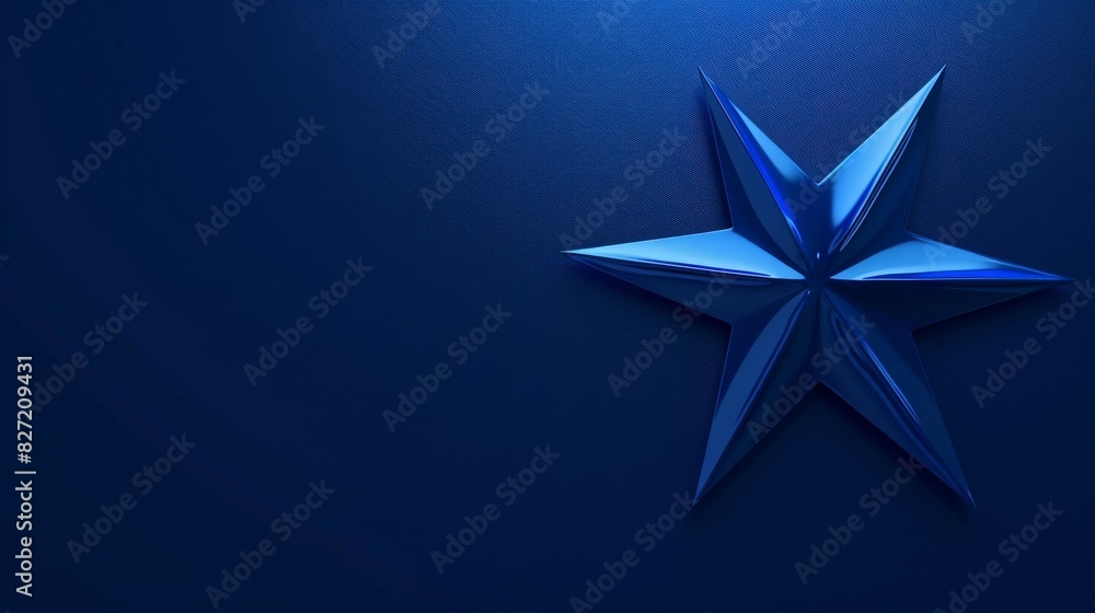 Star symbol representing hope and guidance, plain dark blue background, Inspirational, Illustration Star symbol representing hope and guidance, plain dark blue background, Inspirational, Illustration