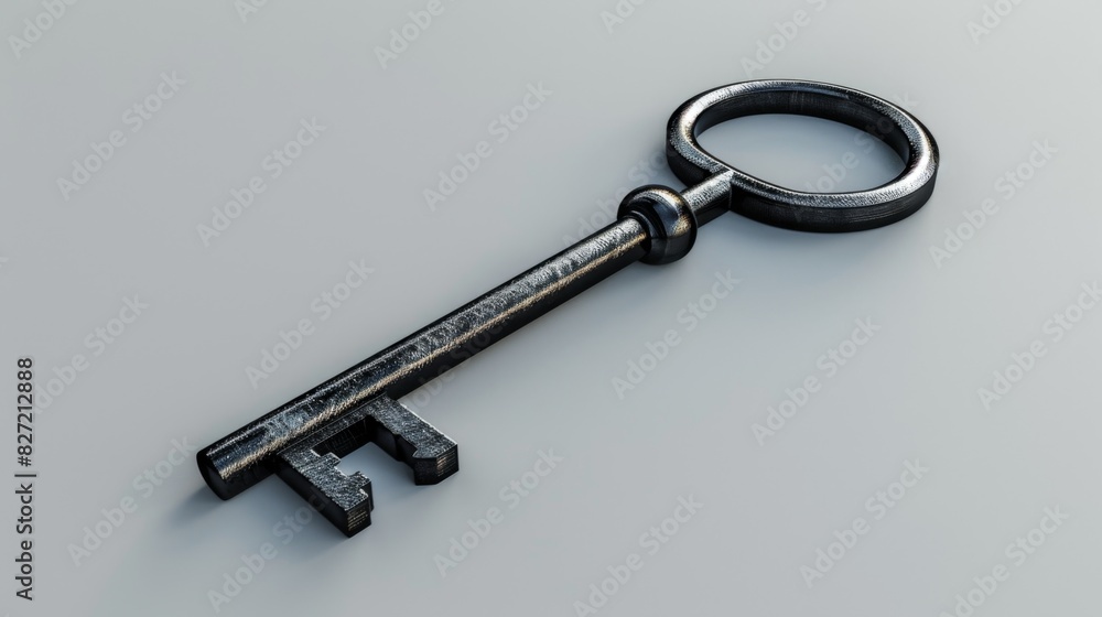 Symbol of Security: Minimalist Key Illustration for Access and Encryption Concepts Symbol of Security: Minimalist Key Illustration for Access and Encryption Concepts