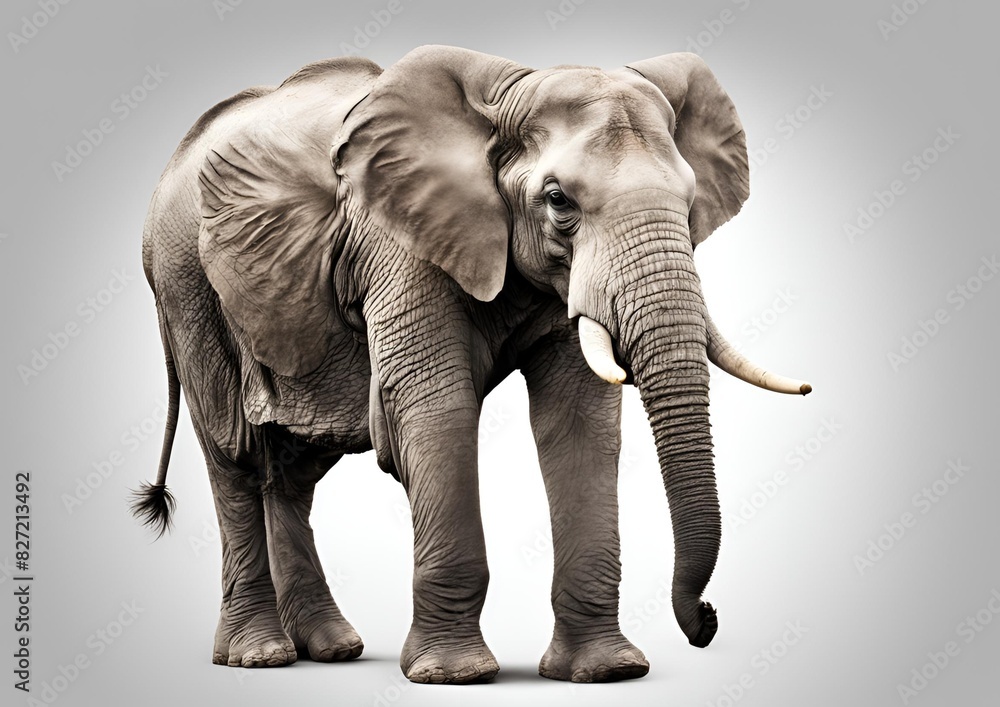 Obraz premium Elephant on a white background.