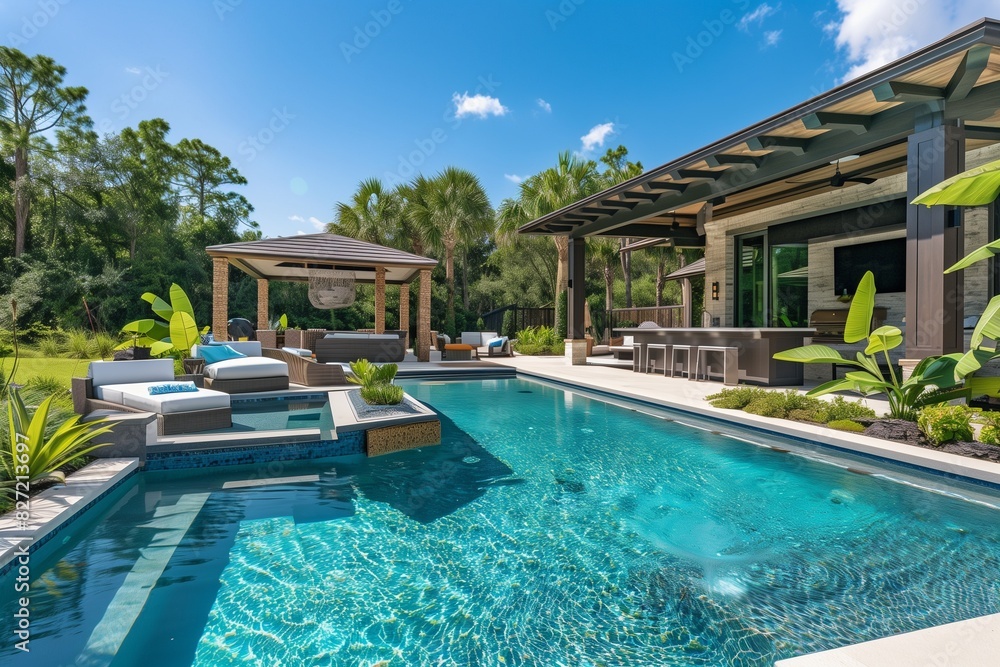 Fototapeta premium luxury swimming pool