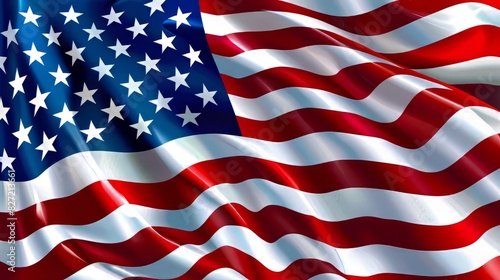 American flag waving in the wind. American flag, 4th of july holiday,Independence Day,Memorial Day