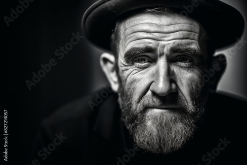 Man portrait in black and white