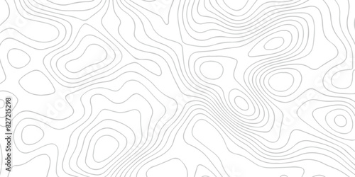 Black and white wave Seamless line. Vector geographic contour map. Topography map background. Topography relief. White wave paper curved reliefs abstract. Topographic map patterns,topography line map. photo