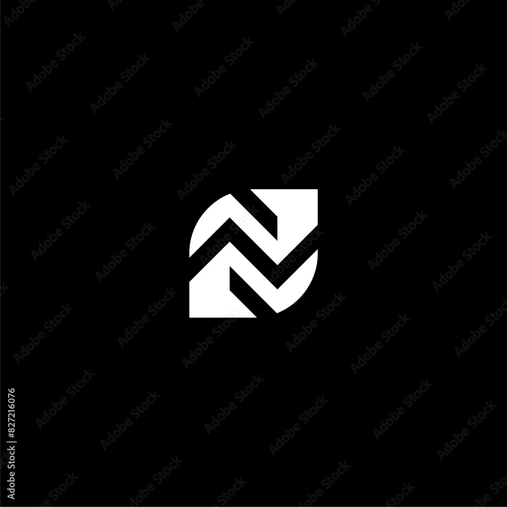 abstract letter N and leaf logo concept vector icon abstract letter N and leaf logo concept vector icon