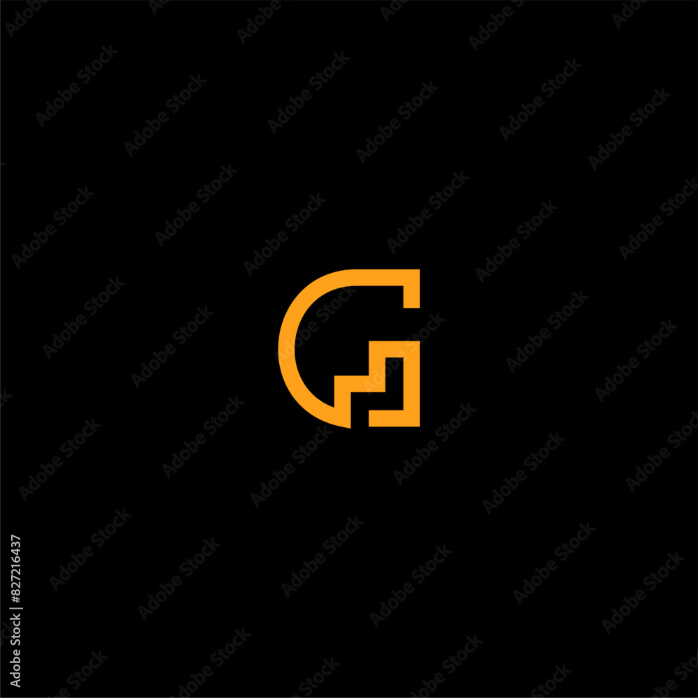 monogram Letter G with grow concept logo vector monogram Letter G with grow concept logo vector