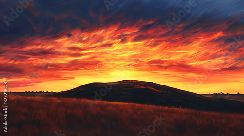 Sunset, the beauty of light that appears naturally