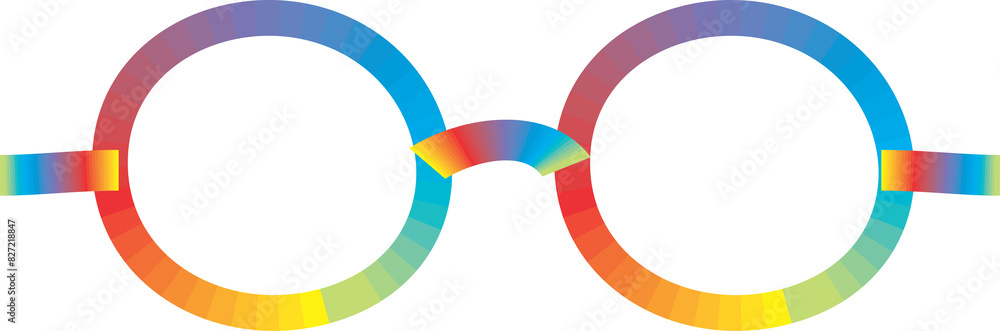 Rainbow glasses round shape 35 Rainbow glasses round shape 35