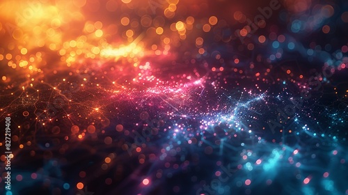 A detailed representation of a global database, featuring interconnected data points and pathways glowing in multiple colors, with a bright, dynamic background and bokeh effect to highlight © DARIKA