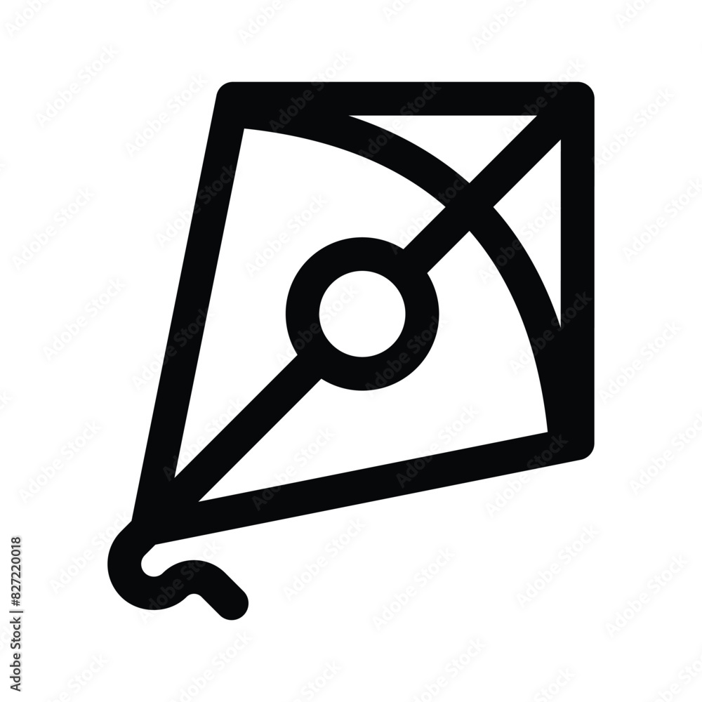 Outdoor recreation activity, icon of kite, ready to use Outdoor recreation activity, icon of kite, ready to use