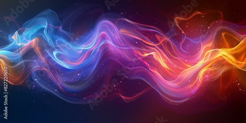 Vivid Abstract Background with Dynamic Brushstrokes and Gradients