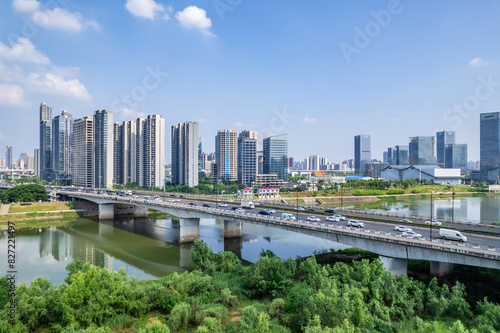 Aerial photography of Changsha city in China